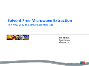 Solvent Free Microwave Extraction