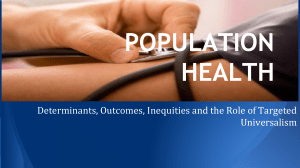 POPULATION HEALTH - Equity, Inclusion, and Diversity