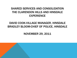 Shared Services and Consolidation the clarendon hills and