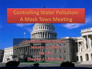 Controlling Water Pollution: A Mock Town Meeting