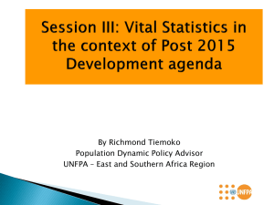 Vital Statistics in the context of Post 2015 Development agenda