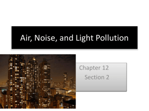 Air, Noise, and Light Pollution ppt