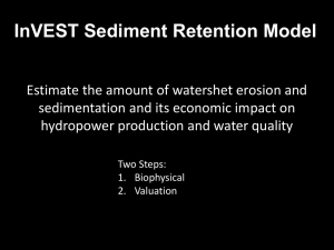 Sediment Retention Model - Natural Capital Project