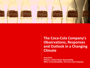 The Coca-Cola Company`s Observations, Responses and Outlook