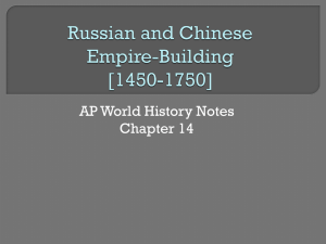 Russian and Chinese Empire-Building [1450