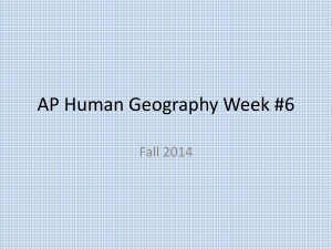 AP Human Geography Week #6