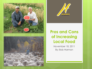 Pros and Cons of Increasing Local Food