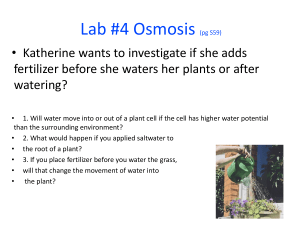 Lab #4 Osmosis (pg S59)