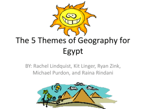 The 5 Themes of Geography for Egypt