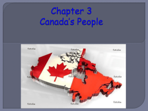 Chapter 3 Canada*s People