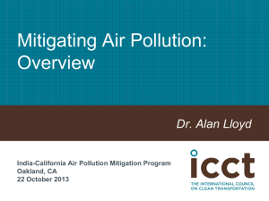 Mitigating Air Pollution: Overview - A. Lloyd