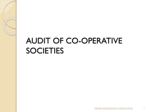 AUDIT OF CO-OPERATIVE SOCIETY - Committee for Co