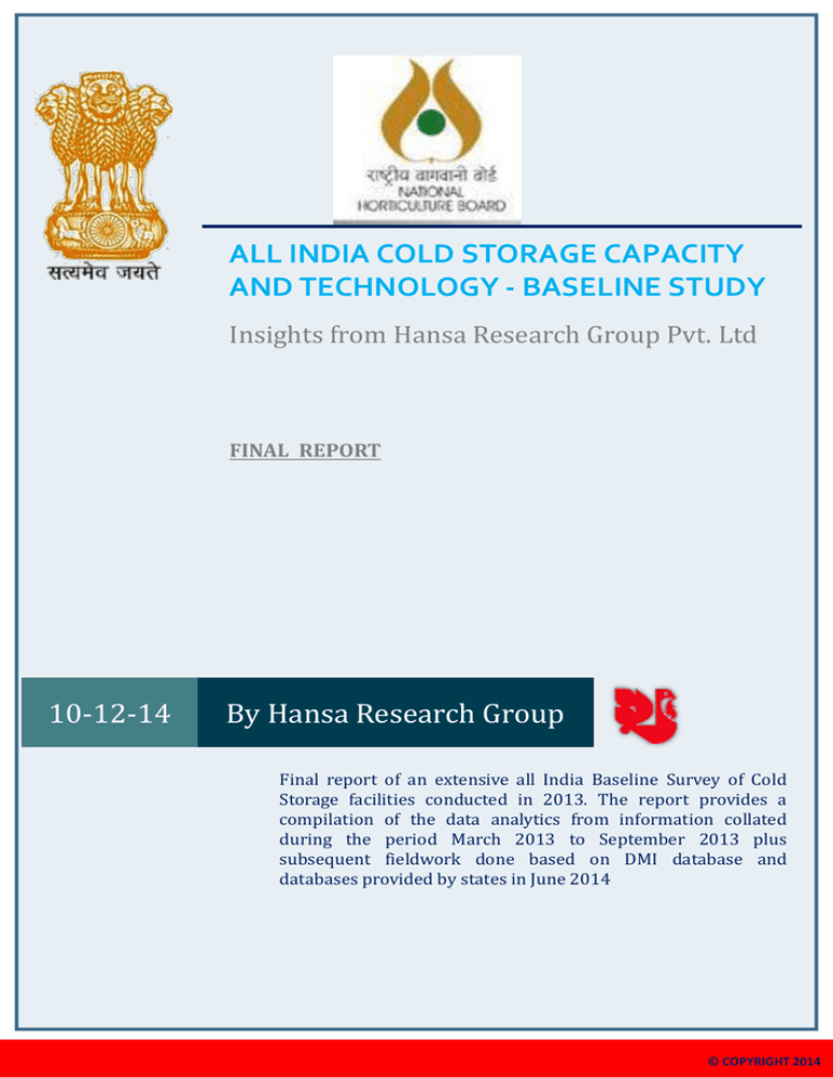 India Cold Storage Capacity and Technology