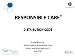 Responsible CarE® Distribution Code
