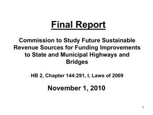 Final Report HB 2 Highway Funding Commission