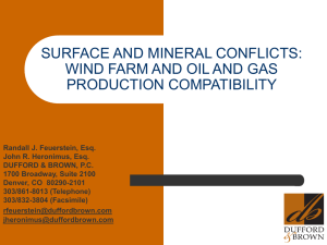 SURFACE AND MINERAL CONFLICTS: THE