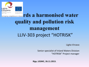 Towards a harmonised water quality and pollution risk management