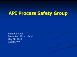API Process Safety Group Report