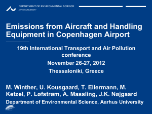 99 Emissions from aircraft and handling equipment in Copenhagen