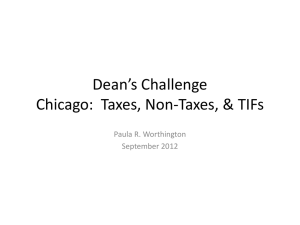Dean`s Challenge Chicago: Taxes & TIFs