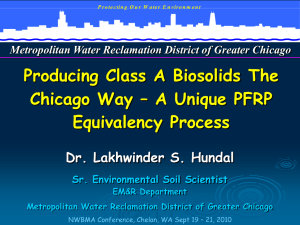 Producing Class A Biosolids The Chicago Way