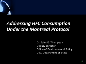 Addressing HFC consumption under the Montreal
