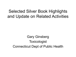 Selected Silver Book Highlights and Update on Related Activities