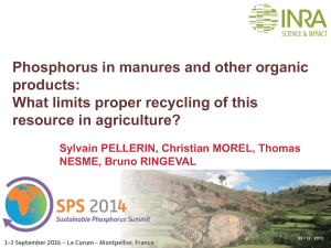 Phosphorus in manures and other organic products