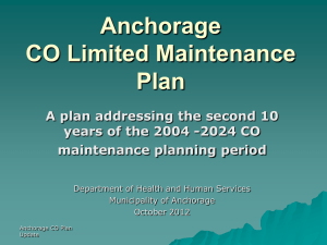 Anchorage CO Limited Maintenance Plan