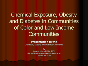 Chemical Exposure, Obesity and Diabetes in