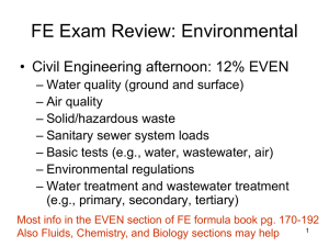 FE Exam Review: Environmental - Civil, Environmental, and