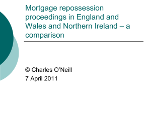 Mortgage repossession proceedings in England and Wales and