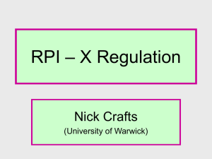 RPI – X Regulation