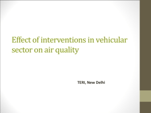 Effect of Interventions in Vehicular Sector on Air Quality