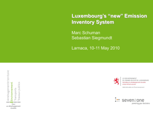The New Emissions Inventory System in Luxembourg