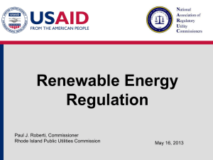 Renewable Energy Regulation - National Association of Regulatory