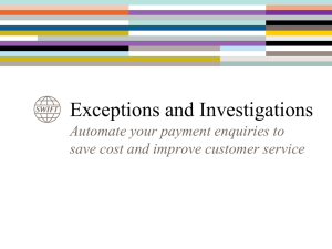Exceptions and Investigations presentation - PPT