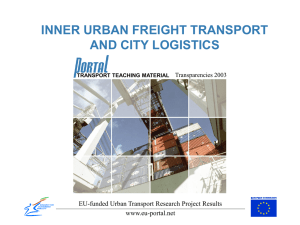 INNER URBAN FREIGHT TRANSPORT AND CITY
