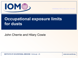 Occupational exposure limits for dusts