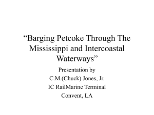 “Barging Petcoke Through The Mississippi and Intercoastal Waterways