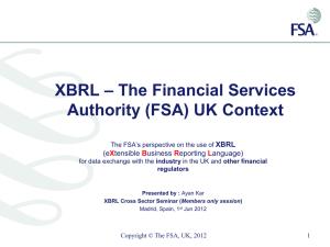 XBRL - The FSA Context