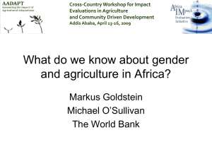 What do we know about gender and agriculture in Africa