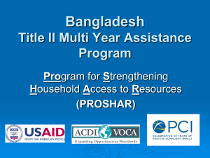 Bangladesh Title II Multi Year Assistance Program
