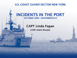 USCG SECTOR NEW YORK INCIDENT MANAGEMENT DIVISION