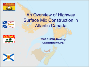An Overview of Highway Construction in Atlantic Canada