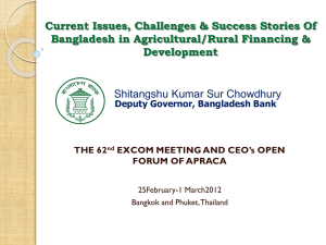 Presentation by Mr. Chowdhury, Bangladesh Bank