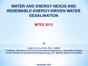 Water and Energy Nexus
