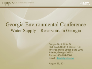 Georgia Environmental Conference Water Supply
