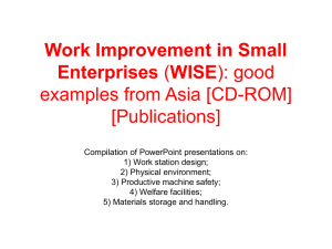 Work Improvement in Small Enterprises (WISE): good