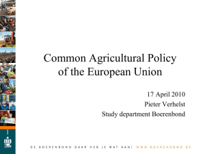 Pieter Verhelst_Common Agricultural Policy of the EU